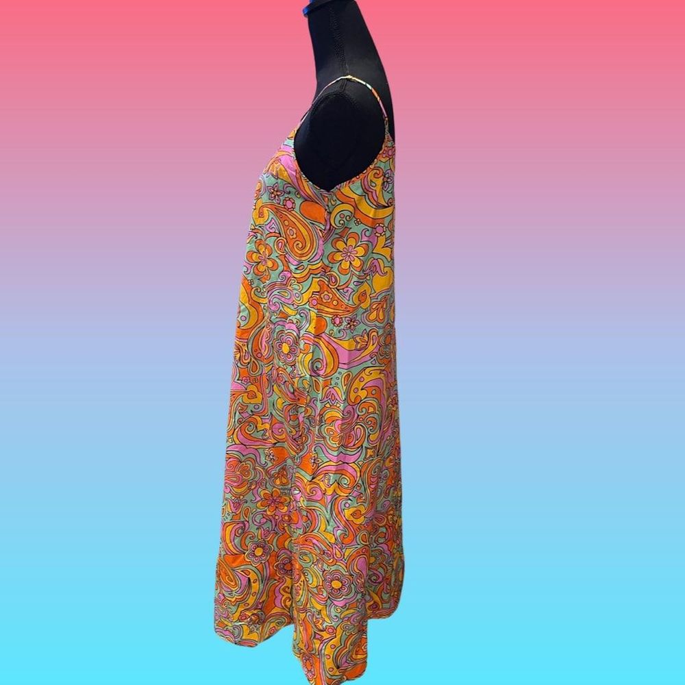 NWOT - NEVER FULLY DRESSED NFD MAXI TANK DRESS GROOVY PSYCHEDELIC PATTERN - Picture 5 of 14